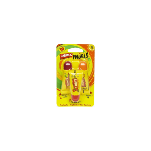 Carmex Minis Lip Balm Tubes SPF15 Cherry & Strawberry & Pineapple 3 Tubes Of 5g